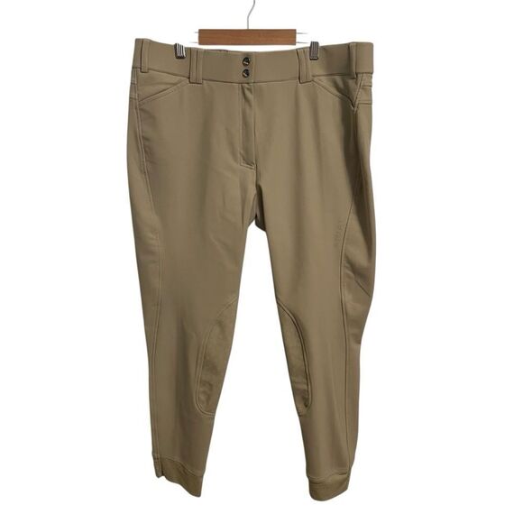 Ariat Pro Series Tri Factor Grip Knee Patch Breech Pants Tan Size 36 - Picture 1 of 7